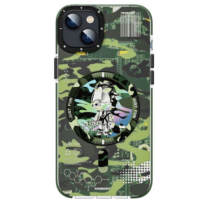 تصویر کاور یانگ کیت Youngkit مدل camouflage کد MCSK002 مناسب برای گوشی موبایل اپل IPHONE 13